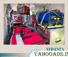 Hire Vedanta Air Ambulance Services in Raipur with Life-Care Ventilator Facilities