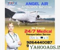 Pick Angel Air Ambulance Service in Raigarh With Life Care PICU Supports Tool